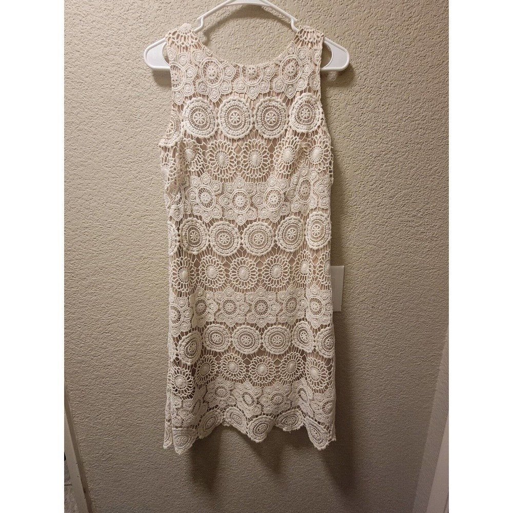 Eliza J Dress Nude With Ivory Lace Overlay Size 6